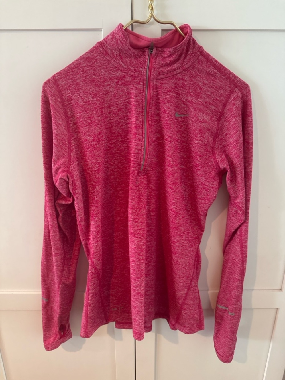 Nike Pink Heathered Dri-FIT Running Top